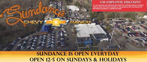 Sundance chevy ranch - Search used, certified Toyota vehicles for sale in GRAND LEDGE, MI at Sundance Chevrolet. We're your preferred dealership serving Lansing, East Lansing, and Dewitt. Skip to Main Content. Sundance Chevrolet. 5895 E SAGINAW HWY GRAND LEDGE MI 48837-9199; Sales (866) 641-8174; Service (866) 715-7182; Call Us.